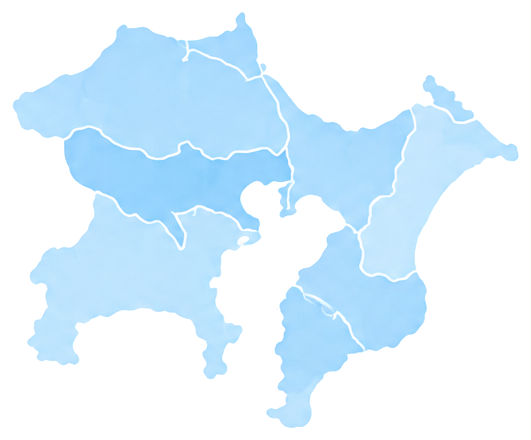 東京都・埼玉県・千葉県・神奈川県の対応エリア地図